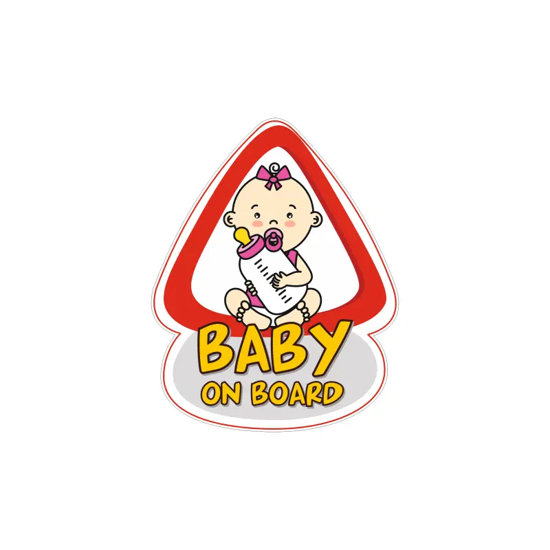 Baby on board, autocolant, dimensiune 90x90 mm, model 031